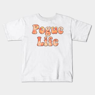 Tie Dye Orange Pogue Life Kids T-Shirt